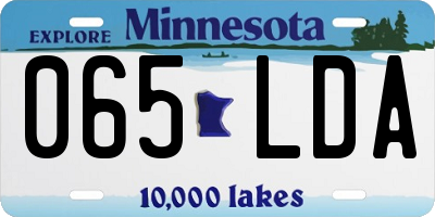 MN license plate 065LDA