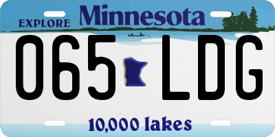 MN license plate 065LDG