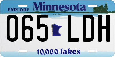 MN license plate 065LDH