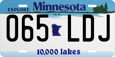 MN license plate 065LDJ