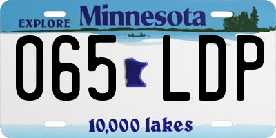 MN license plate 065LDP
