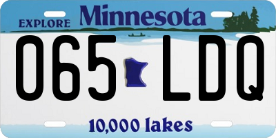 MN license plate 065LDQ