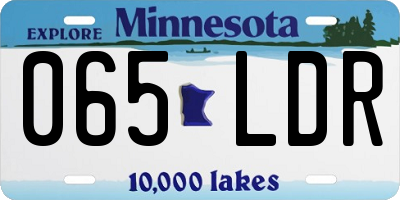 MN license plate 065LDR