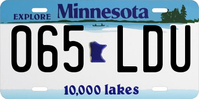 MN license plate 065LDU