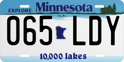 MN license plate 065LDY