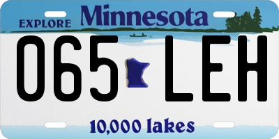 MN license plate 065LEH