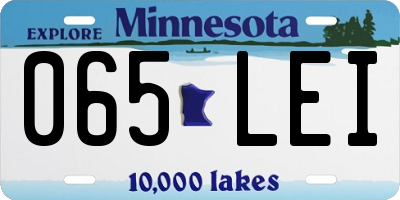 MN license plate 065LEI
