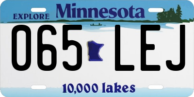 MN license plate 065LEJ