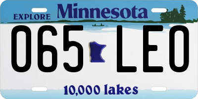MN license plate 065LEO