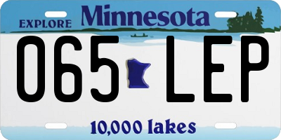 MN license plate 065LEP