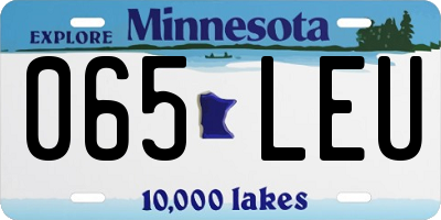 MN license plate 065LEU