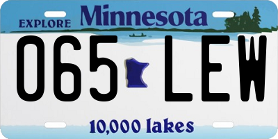 MN license plate 065LEW