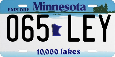 MN license plate 065LEY