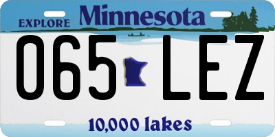 MN license plate 065LEZ