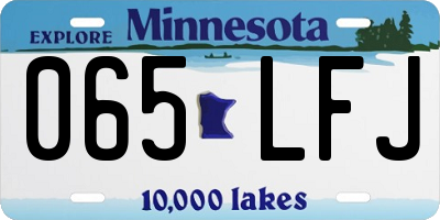 MN license plate 065LFJ