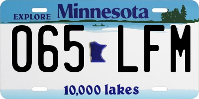 MN license plate 065LFM