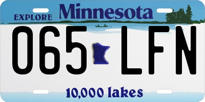 MN license plate 065LFN