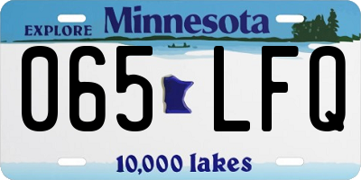MN license plate 065LFQ