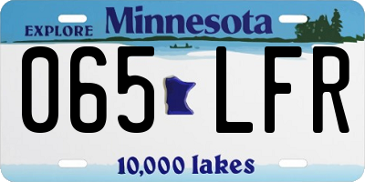 MN license plate 065LFR
