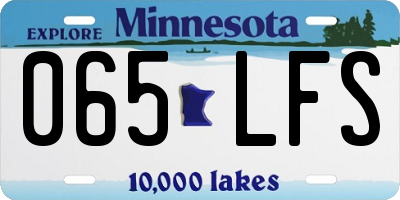 MN license plate 065LFS