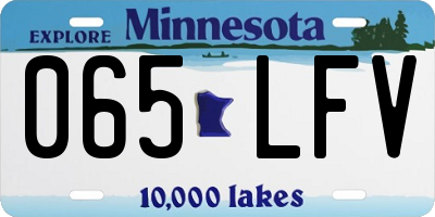 MN license plate 065LFV