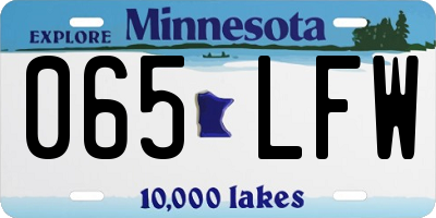 MN license plate 065LFW