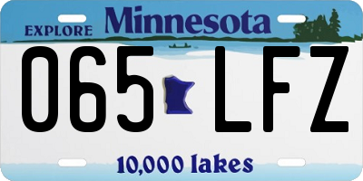 MN license plate 065LFZ