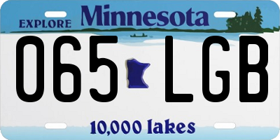 MN license plate 065LGB