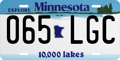 MN license plate 065LGC