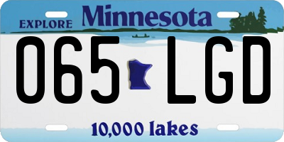 MN license plate 065LGD