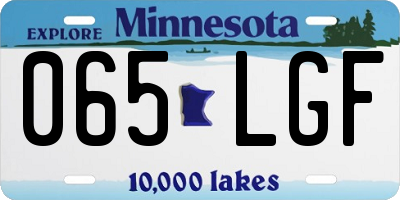 MN license plate 065LGF