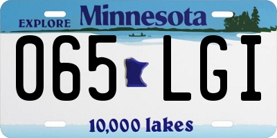 MN license plate 065LGI