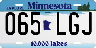 MN license plate 065LGJ
