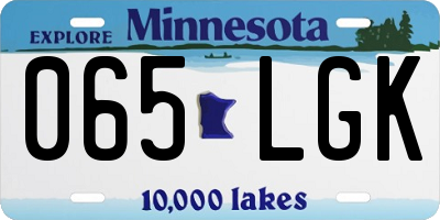 MN license plate 065LGK