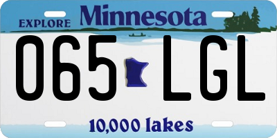 MN license plate 065LGL