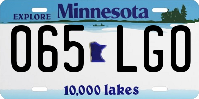 MN license plate 065LGO