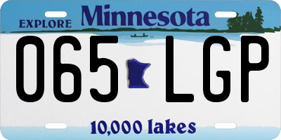 MN license plate 065LGP
