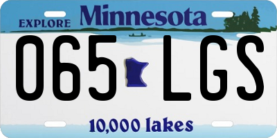 MN license plate 065LGS