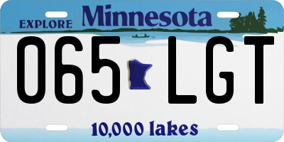 MN license plate 065LGT