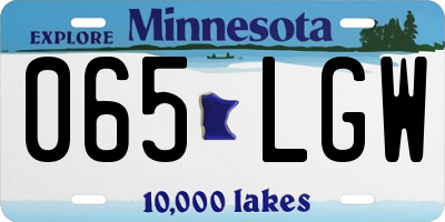 MN license plate 065LGW