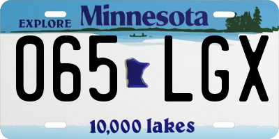 MN license plate 065LGX