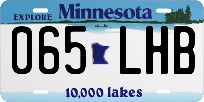 MN license plate 065LHB
