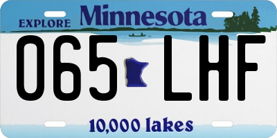 MN license plate 065LHF