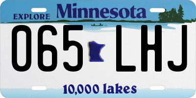 MN license plate 065LHJ