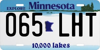 MN license plate 065LHT