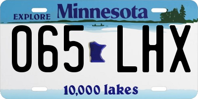 MN license plate 065LHX