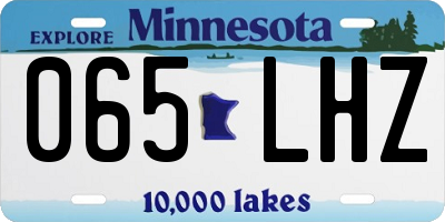 MN license plate 065LHZ