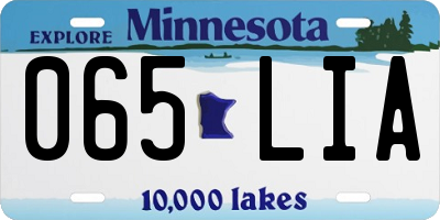 MN license plate 065LIA