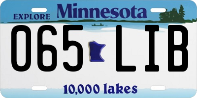 MN license plate 065LIB
