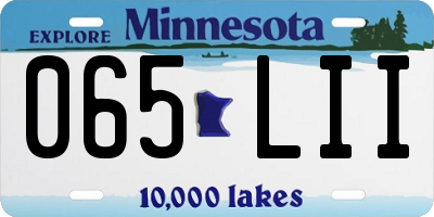 MN license plate 065LII